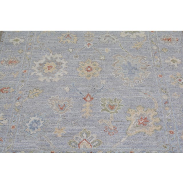 Turkish Turkish Oushak Hand Knotted Wool Rug, 4'x5'9" For Sale - Image 3 of 4