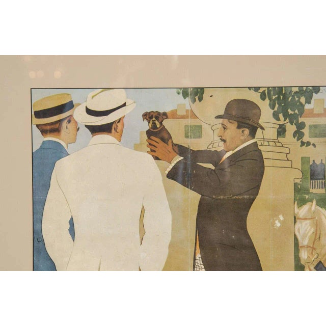 Italian Belle Epoque Italian Fashion Art Lithographic Poster by Marcello Dudovich For Sale - Image 3 of 7