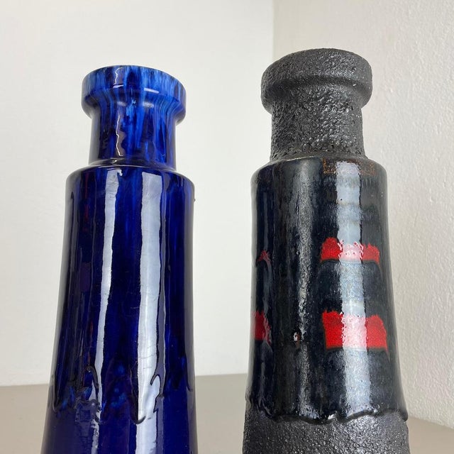 Fat Lava Pottery Vases from Scheurich, Germany, 1970s, Set of 2 For Sale - Image 16 of 18