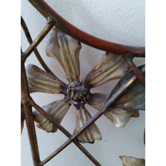 1950s Vintage Italian Flower Gilt Iron Sculptural Chair For Sale In Buffalo - Image 6 of 12