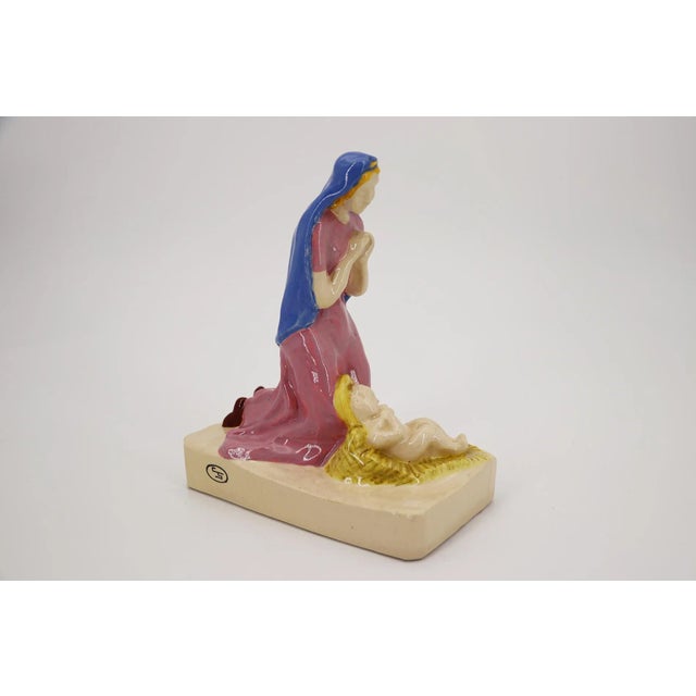 Henriot Quimper Nativity Scene, Virgin Mary With Baby Jesus, Faience