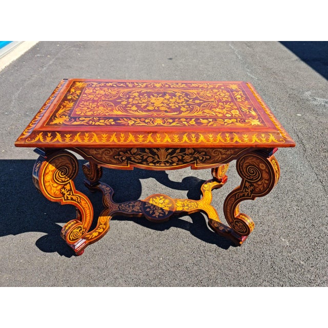 Simple French Style Coffe/Tea Side/Center Table/Desk With Scrolled Legs For Sale - Image 11 of 13