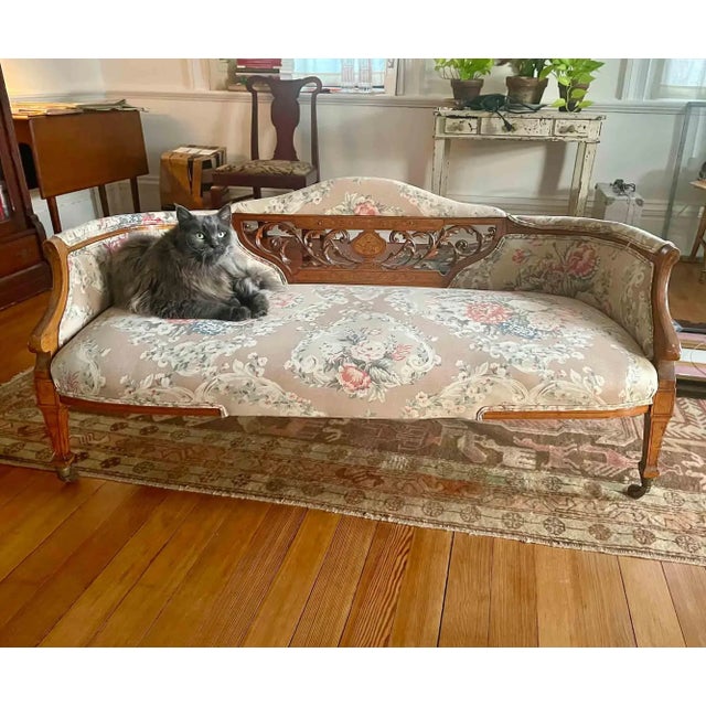 Victorian Antique Victorian Settee For Sale - Image 3 of 12