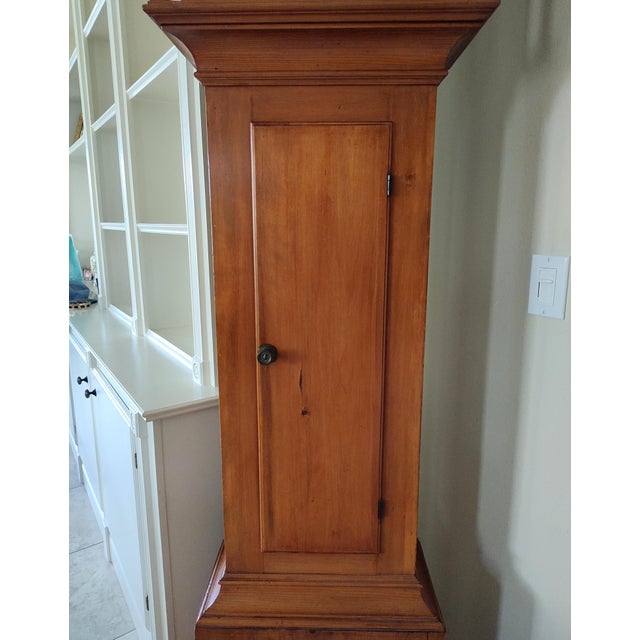 Brown 1810 American Federal Tall Grandfather Clock Signed S. Hoadley Plymouth For Sale - Image 8 of 12