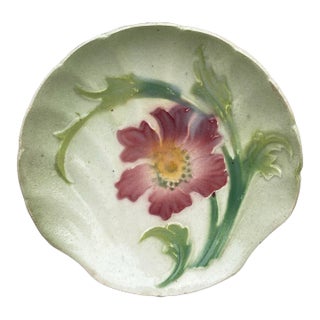 Majolica Shell Dish Keller & Guerin Saint Clement Circa 1900 For Sale
