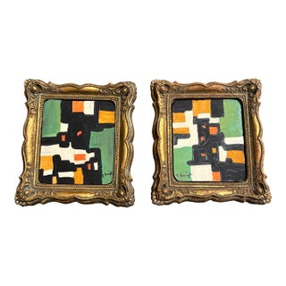 Two Contemporary Abstract Paintings by Stephen Heigh “Time Passage #1-2” - Set of Two For Sale