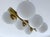 Metal Vintage Glass Globe Pendant Light in the style of Stilnovo, 1950s For Sale - Image 7 of 18