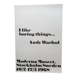 Andy Warhol (1928–1987), I Like Boring Things..., Copyright 2015 the Andy Warhol Foundation for the Visual Arts, Inc..Printed in the Uk For Sale