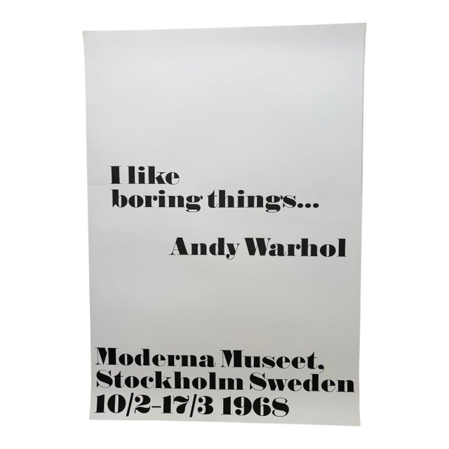 Andy Warhol (1928–1987), I Like Boring Things..., Copyright 2015 the Andy Warhol Foundation for the Visual Arts, Inc..Printed in the Uk For Sale