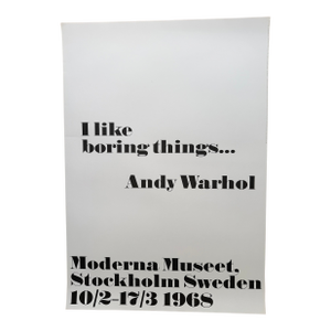 Andy Warhol (1928–1987), I Like Boring Things..., Copyright 2015 the Andy Warhol Foundation for the Visual Arts, Inc..Printed in the Uk