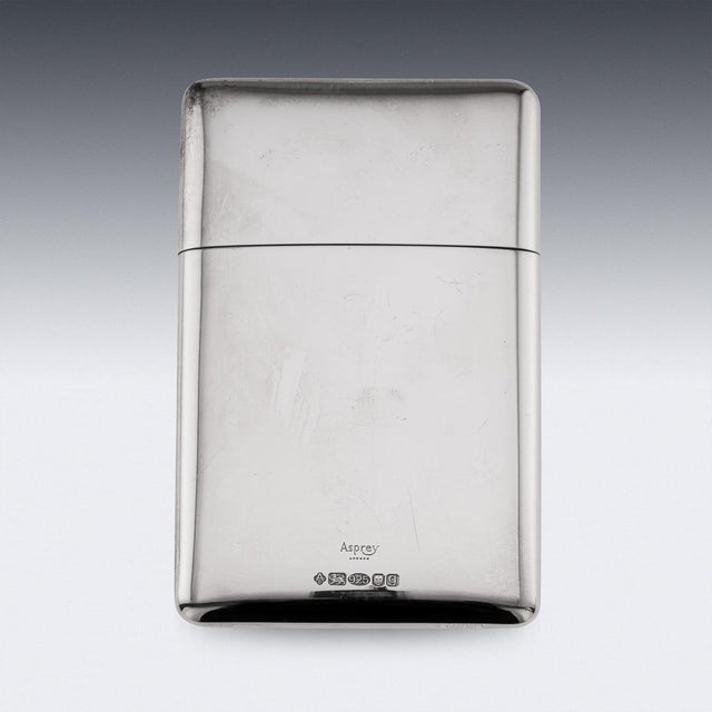 Metal Vintage Silver Envelope Desk Card Holder and Pocket Case from Asprey & Co, 2006, Set of 2 For Sale - Image 7 of 18