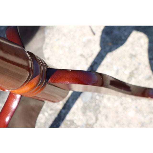 Brown Traditional Vintage Coat Tree With Brass Pineapple Finial For Sale - Image 8 of 8