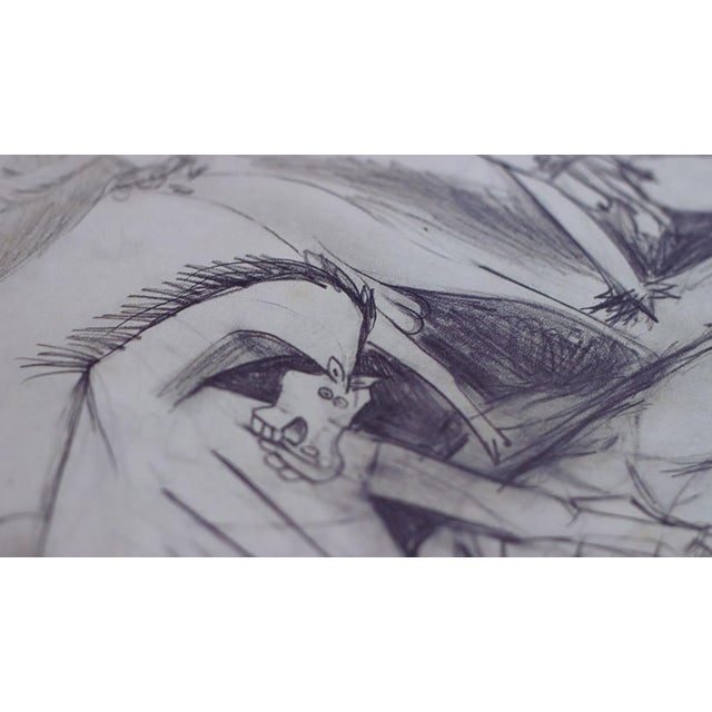 Pablo Picasso Pablo Picasso Lithograph Guernica Horse & Bull Ltd Ed W/Custom Frame For Sale - Image 4 of 6