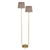 Contemporary Regina Andrew Polly Double Arm FloorLamp, Natural Brass with Heritage Plaid Wave Pleat Shade For Sale - Image 3 of 3