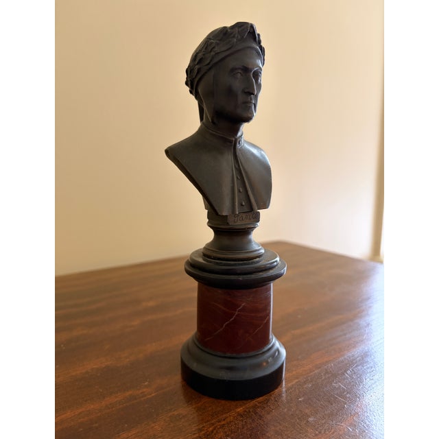 Early 20th Century Grand Tour Style Classical Bust on Marble Base, Neoclassical Italian Figure For Sale - Image 5 of 9