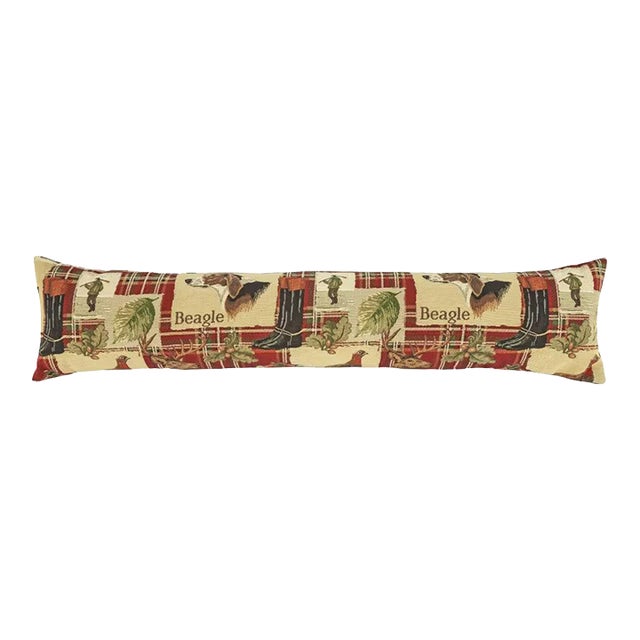 Beagle - Red Tartan Draught Excluder - 115x20cm (45"x9") For Sale