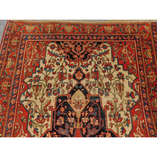 Textile 1920s Antique Persian Rug 4'x 6'8" For Sale - Image 7 of 13