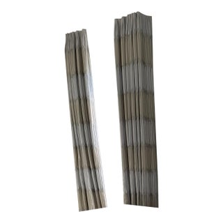 Set of Four Custom Pleated Drapery & Sheer Window Treatments For Sale