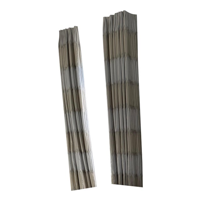 Set of Four Custom Pleated Drapery & Sheer Window Treatments For Sale