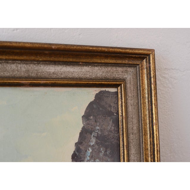 Vintage Snow-Capped Mountains & Lake Landscape Painting For Sale - Image 11 of 14