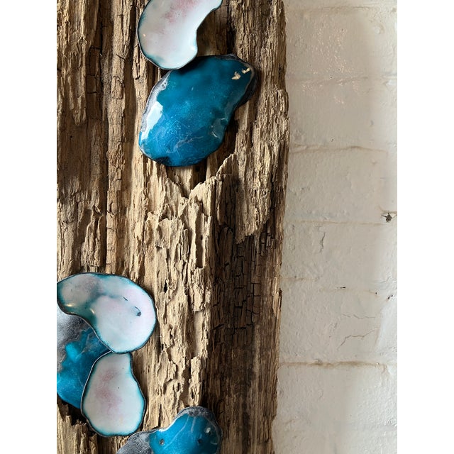 2020s Enameled Oyster Shell Wall Sculpture For Sale - Image 5 of 5