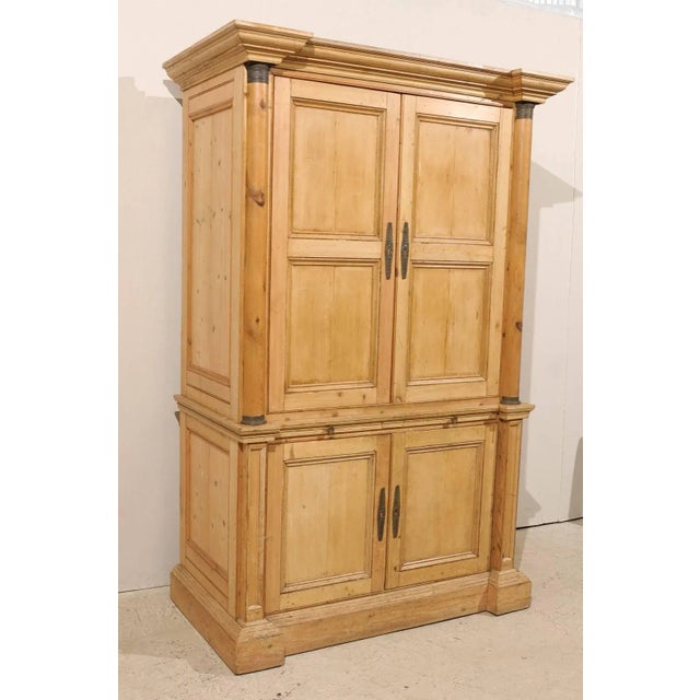 7’ Ft Tall English Coffee Bar With Adjustable Shelves and Drawers For Sale - Image 4 of 11