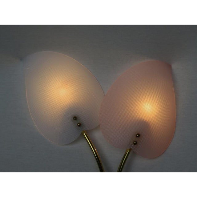 Floral Wall Lights in Acrylic Glass & Brass from Geru Lights, 1950s, Set of 2 For Sale - Image 9 of 18