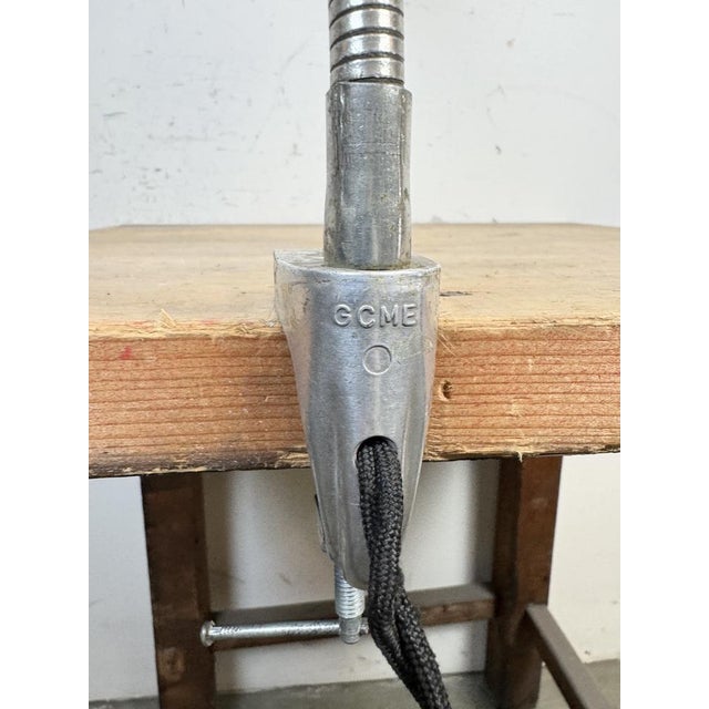 Vintage Grey Italian Gooseneck Table Lamp from GCME, 1950s For Sale - Image 15 of 18