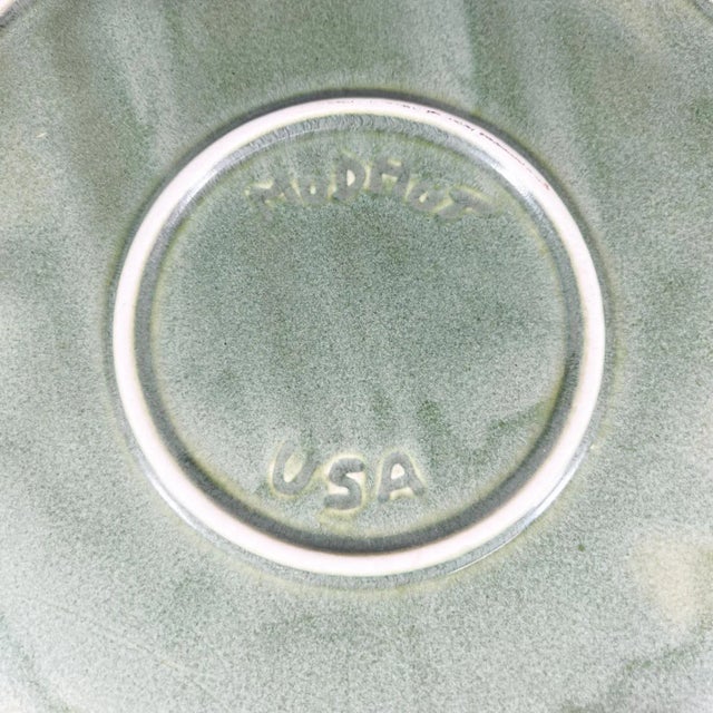 1970s Modernist Art Optical Dish Green Stripe Plate Usa For Sale - Image 9 of 10