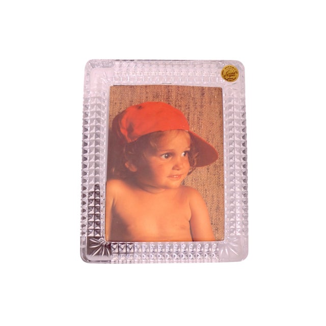 French French Crystal Picture Frame For Sale - Image 3 of 4