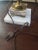 Vintage Mid 20th Century Twisted Brass and Marble Table Lamp For Sale - Image 4 of 10