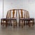 Handsome set of six Baker Furniture dining chairs in a Georgian style with a solid back splat & turned front legs with...