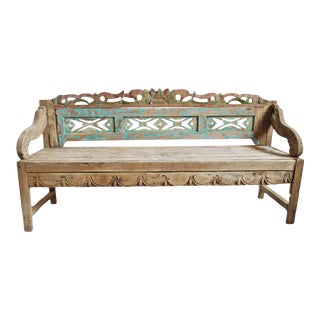 Antique Madura Java Teak Wood Bench For Sale