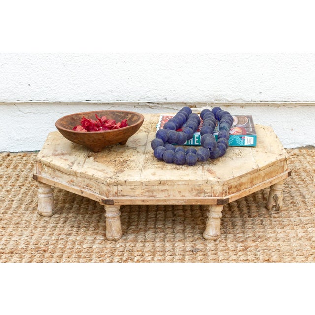 Tan Antique Weathered Wood Indian Bajot For Sale - Image 8 of 8