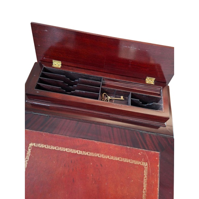 Davenport Mahogany Writing Desk, 1980 For Sale - Image 11 of 18