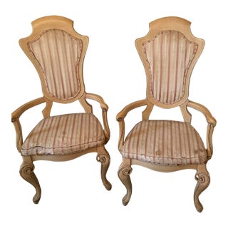 Pair of Vintage Scrolled Side Chairs in the Style of Art Nouveau For Sale