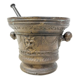 Antique Giant Bronze Mortar, 1890s For Sale