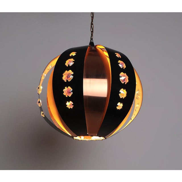 1960s Copper Pendant Lamp by Werner Schou for Coronell, 1960s For Sale - Image 5 of 11