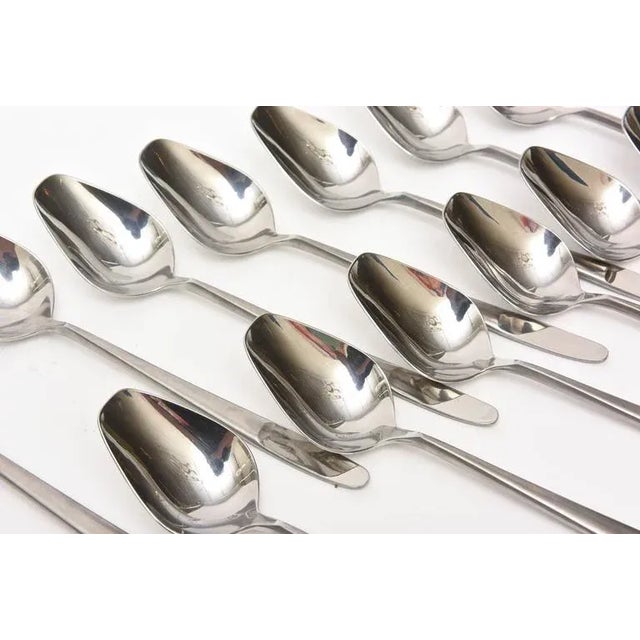 1960's Stainless Steel Flatware of Helmut Adler for Amboss, Austria Set of 73 PIeces For Sale - Image 9 of 9