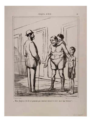 Honoré Daumier, Croquis d’Été, Lithograph, 1858
