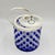 Glass Mid-Century Modern Cobalt Blue Overlay Cut Crystal Biscuit Barrel with Silver-Plated Mount, 1950s For Sale - Image 7 of 18