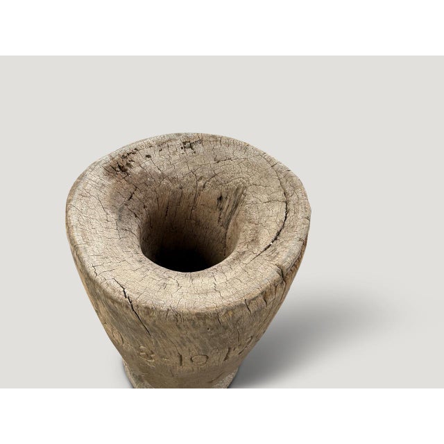 Andrianna Shamaris Antique Teak Wood Sculptural Vessel For Sale In New York - Image 6 of 6