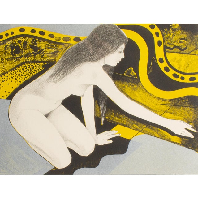 A limited edition lithograph print by the American artist Robert Eagerton (born 1940). Tilted "211," this work depicts a...
