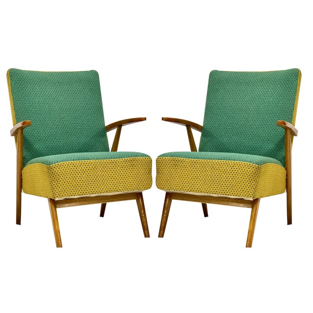 Set of Mid-Century Armchairs, 1970s For Sale