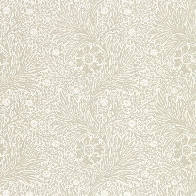 Morris & Co Pure Marigold Wallpaper in Soft Gilver - a Sample For Sale