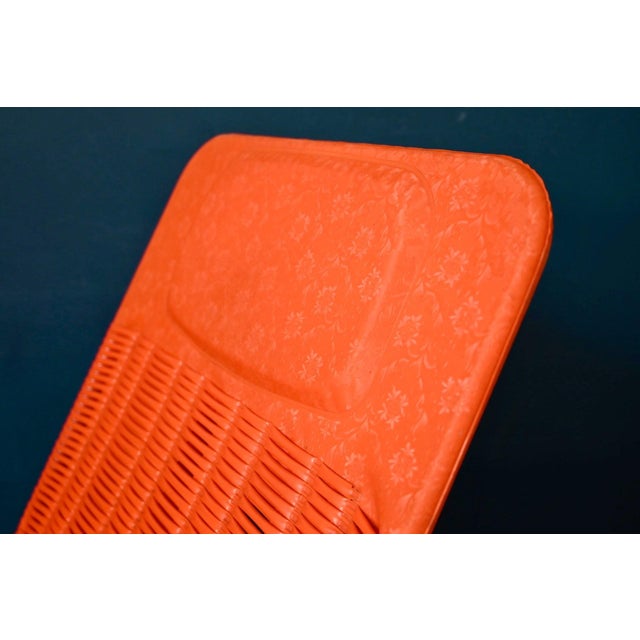 Orange Folding Deck Chair in Aluminum and Orange PVC by Kurz, 1960s For Sale - Image 8 of 18