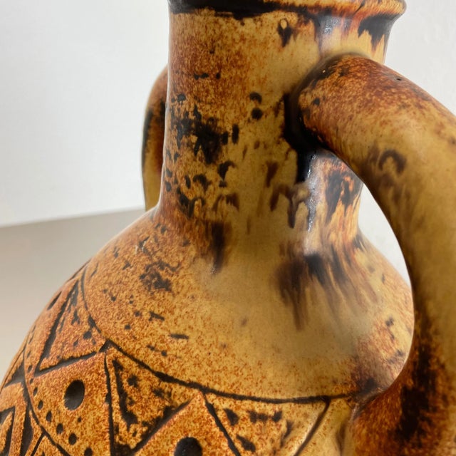 Pottery Fat Lava Maya Tiki Vase from Jasba Ceramics, Germany, 1970s For Sale - Image 15 of 18