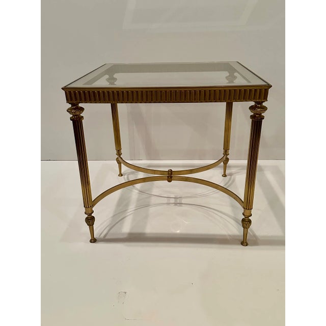 Maison Jansen Maison Jansen Brass End Table For Sale - Image 4 of 11
