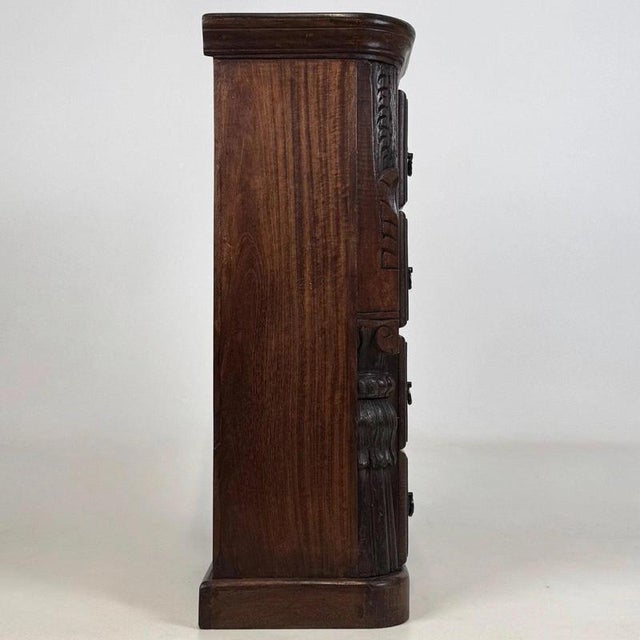 Antique Indian Carved Rosewood Chest of Drawers, 1900s For Sale - Image 9 of 14