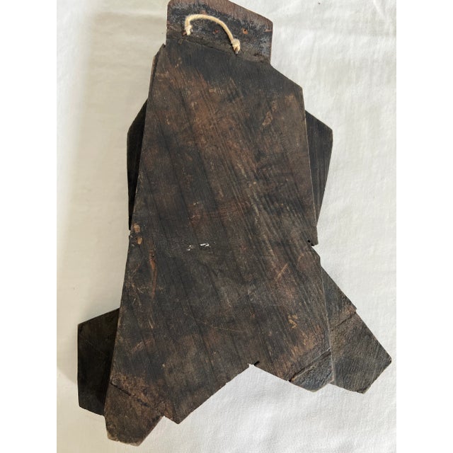 Wood Vintage Carved Wooden Indian Textile Stamps- Set of 2 For Sale - Image 7 of 15